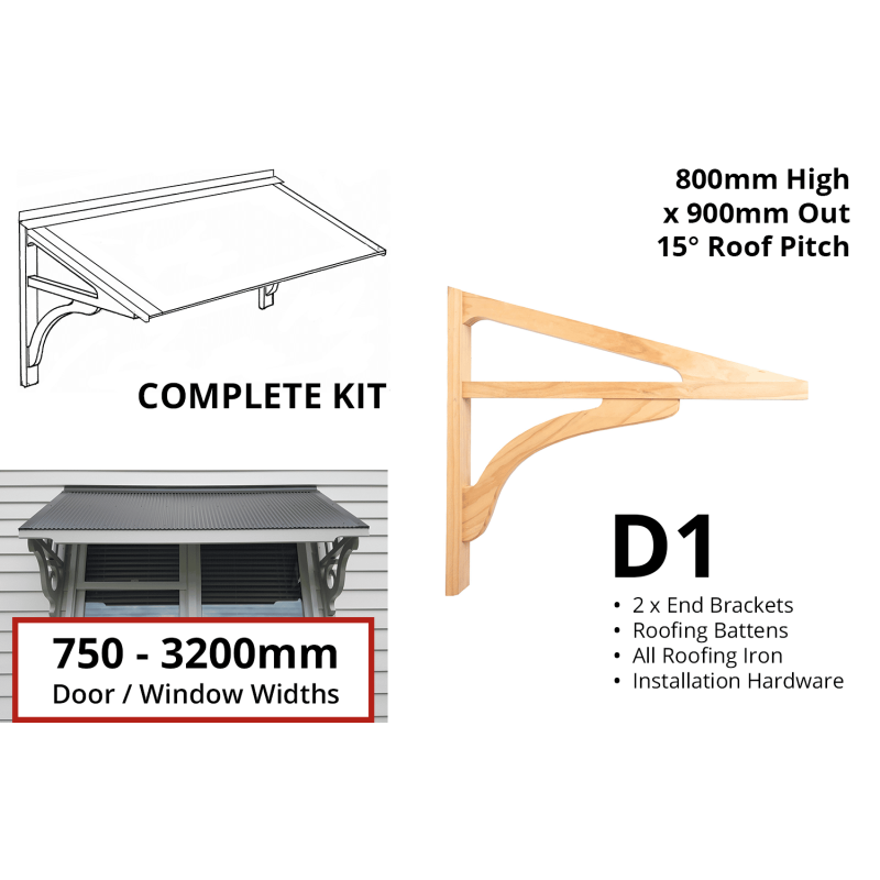 Profile D1 - Door Canopy Kits - Lyrebird Enterprises